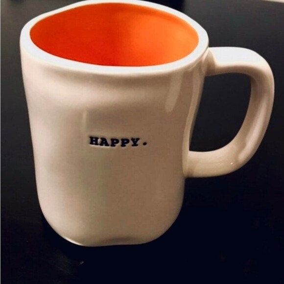 Rae Dunn Happy Ceramic Typewriter‎ Font Mug - Picture 3 of 8